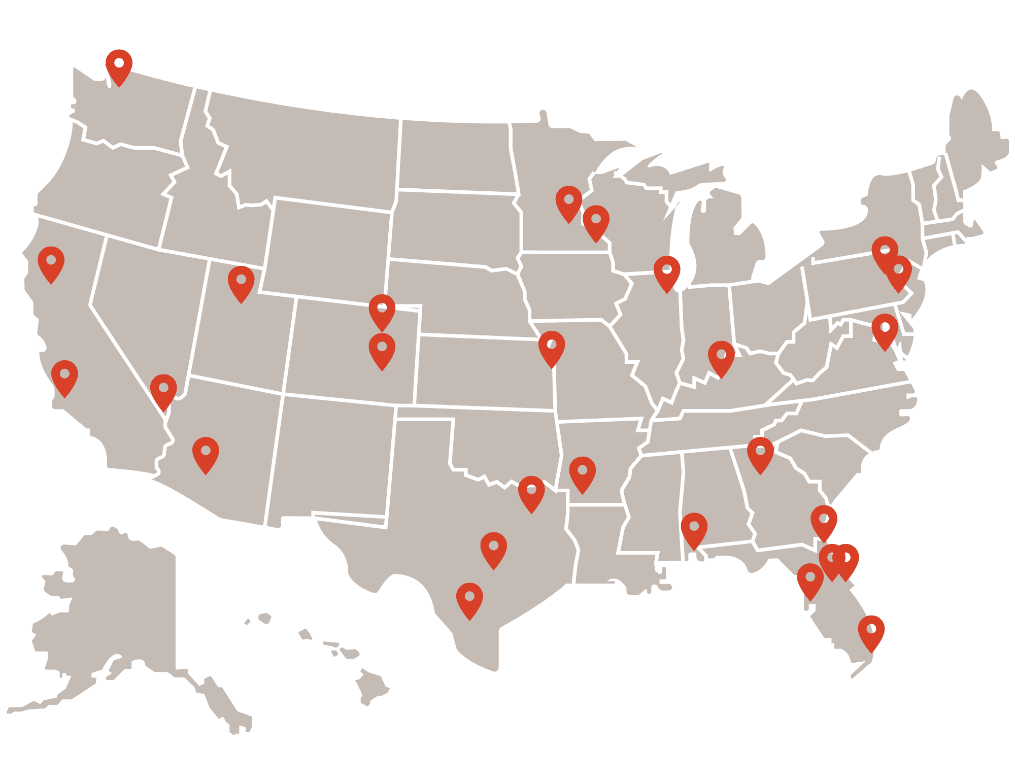 Team Map US 22 Mar 2024 Associate Locator Maps 2024 Jan